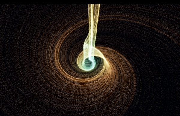 A glowing vortex of gold and teal points, a strange attractor rendered on the GPU.